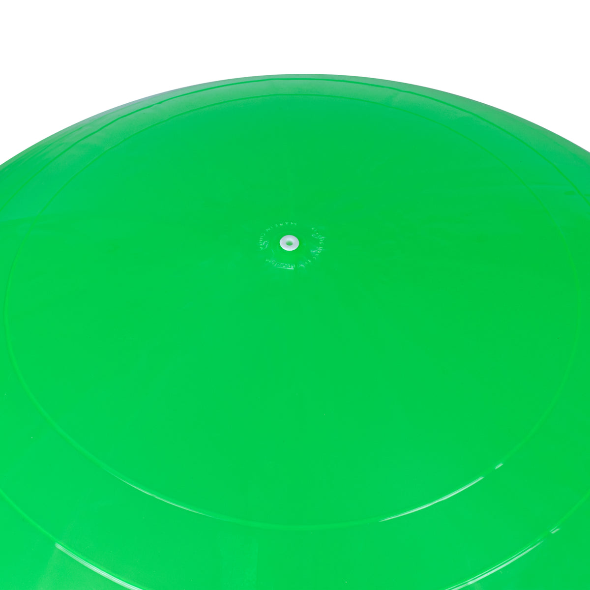 The Original Bigens Ball, 50 in (127 cm), green, valve close-up